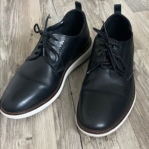 Clarks Brantin Men's Low Top Black Leather Oxford Shoes Size 10,5